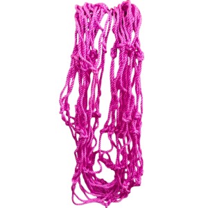 Durable Pink Rope Net with Hammock Swing Hanging Net Mesh Sleeping Bed | Strong Nylon Outdoor, Sports, Garden or Decorative Use | Heavy Duty Multipurpose Rope Mesh (Pink)