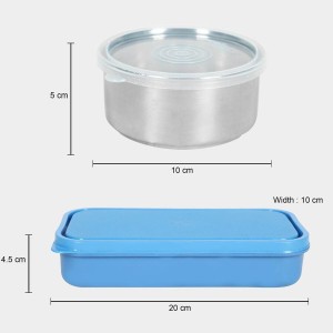 Combo of Lunchbox & 750ml Stainless Steel Water Bottle | Leak-Proof, BPA-Free, Ideal for Office, School, Travel | Durable & Eco-Friendly