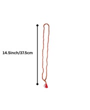 Handmade Rudraksha Mala 108 Beads – Puja, Chanting, Meditation Rosary (14.5inch/37.5cm) (Small)