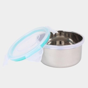 Steel Lunch Box, 2 Containers and Bag 2.6 X 4 in, 1Bag, 2 Containers
