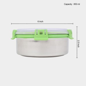 850 ml Stainless Steel Container, 6 X 2.5 inch (Pack of 1)