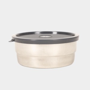 Steel Lunch Box - 2 Cotainers with 1 Bag 10 X 4.5 cm (Container),1Bag, 2 Containers