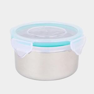 Steel Lunch Box, 2 Containers and Bag 2.6 X 4 in, 1Bag, 2 Containers