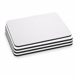 Mouse Pad, Blank White Sublimation Mouse Pad with Anti-Slip Natural Rubber Base, Smooth Surface for Office, Home & Gaming - Pack of 4