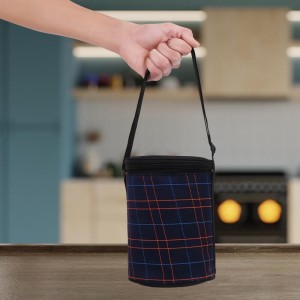 Steel Lunch Box, 3 Containers and 1 Bag 2.4 X 4.3 in (2), 3.4 X 4.3 in, 1Bag, 3 Containers