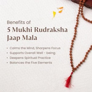 Handmade Rudraksha Mala 108 Beads – Puja, Chanting, Meditation Rosary (14.5inch/37.5cm) (Small)
