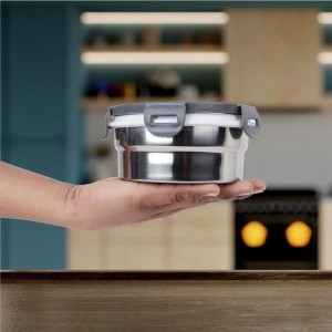 Hitech Sales 700ml Stainless Steel Container – Durable Steel Storage Box for Kitchen, Lunch & Pantry Use