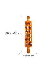 Khartal - Traditional Indian Hand Cymbals with Ergonomic Grip for Easy Playing, 10 Pair Set, Bright Orange Color Khartal - Traditional Indian Hand Cymbals with Ergonomic Grip for Easy Playing, 10 Pair Set, Bright Orange Color
