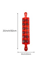 Khartal - Traditional Indian Hand Cymbals with Ergonomic Grip for Easy Playing, 10 Pair Set, Bright Orange Color (Red) Khartal - Traditional Indian Hand Cymbals with Ergonomic Grip for Easy Playing, 10 Pair Set, Bright Orange Color (Red)