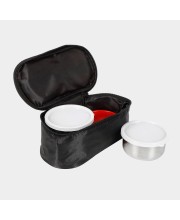 Hitech Sales 300ml Plastic & Steel Lunch Box – Black Leakproof Tiffin Box for Office & School