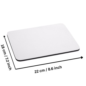 Mouse Pad, Blank White Sublimation Mouse Pad with Anti-Slip Natural Rubber Base, Smooth Surface for Office, Home & Gaming -Pack of 8