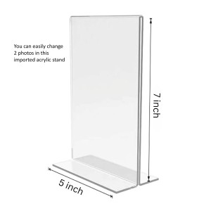 Sri Hanuman & Lord Shiva Acrylic T-Style Photo Stand - 5x7 Inches, Compact and Stylish Spiritual Display, easily change 2 photos (Pack of 1)