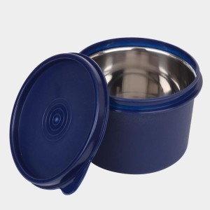 Steel Lunch Box, 3 Containers and 1 Bag 2.4 X 4.3 in (2), 3.4 X 4.3 in, 1Bag, 3 Containers
