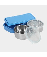 Combo of Lunchbox & 750ml Stainless Steel Water Bottle | Leak-Proof, BPA-Free, Ideal for Office, School, Travel | Durable & Eco-Friendly