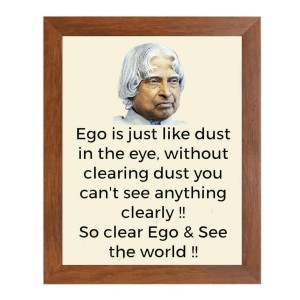A P J Abdul Kalam & Famous Quote Brown Frame, 10x14InchesInspirational Wall Art for Office, Home DecorIdeal Spiritual Gift