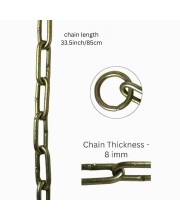 Iron Lock Golden Chain, 3 Feet/33.5Inches | Multipurpose Security for Gates, Cycles, Bikes | Indoor & Outdoor Use | Heavy Duty for Protection and Home Use (1)