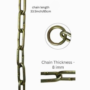 Iron Lock Golden Chain, 3 Feet/33.5Inches | Multipurpose Security for Gates, Cycles, Bikes | Indoor & Outdoor Use | Heavy Duty for Protection and Home Use (1)