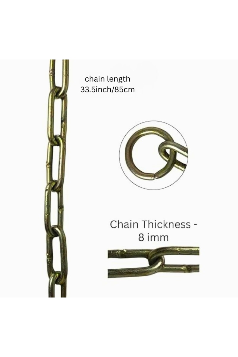 Iron Lock Golden Chain, 3 Feet/33.5Inches | Multipurpose Security for Gates, Cycles, Bikes | Indoor & Outdoor Use | Heavy Duty for Protection and Home Use (1)