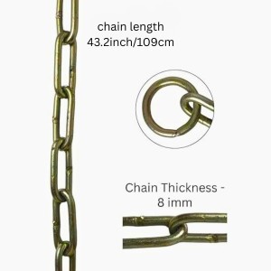 Iron Lock Golden Chain, 4Feet/43.2Inches | Multipurpose Security for Gates, Cycles, Bikes | Indoor & Outdoor Use | Heavy Duty for Protection and Home Use (1)