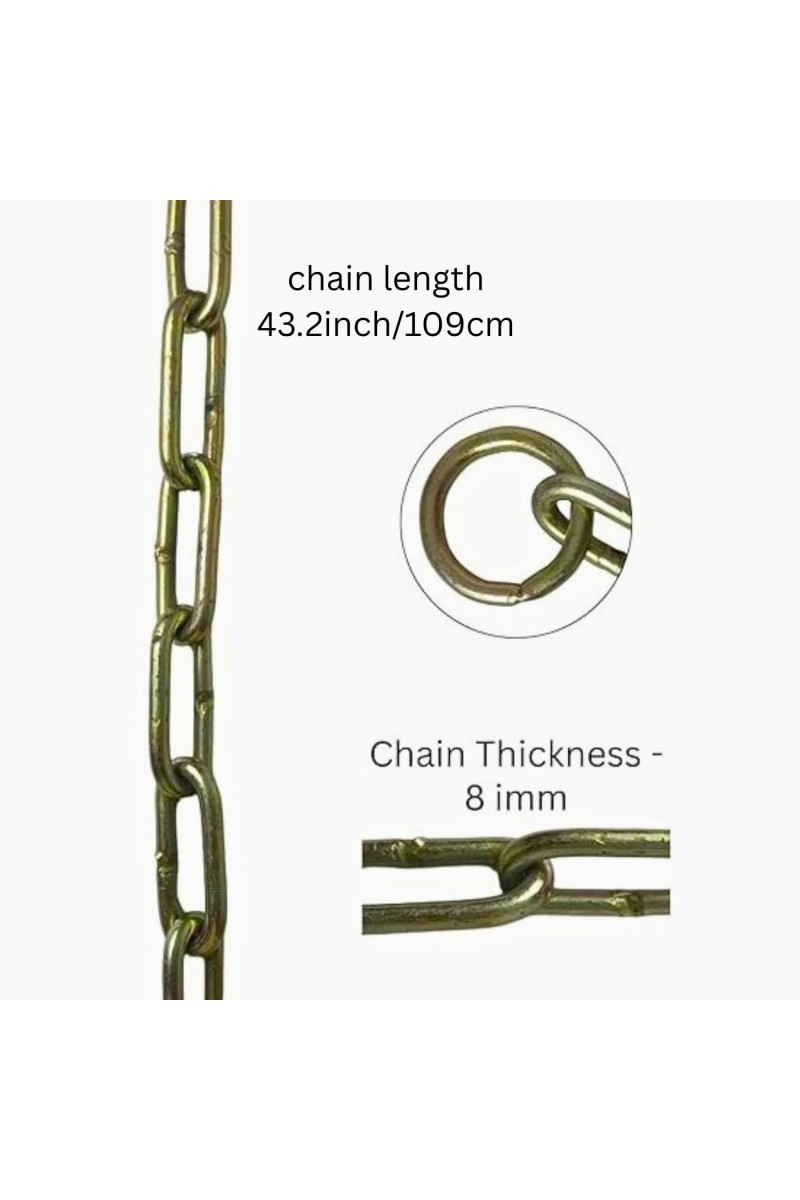 Iron Lock Golden Chain, 4Feet/43.2Inches | Multipurpose Security for Gates, Cycles, Bikes | Indoor & Outdoor Use | Heavy Duty for Protection and Home Use (1)
