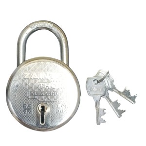 HiTechMart ZAINTO Thor 65mm 8 - Lever Heavy Duty Iron Padlock with Hardened Shackle and 3 Keys | High-Security Round Padlock for Home, Office, and Outdoor Use