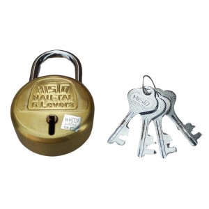 Hitech Sales Locks I HISTO NAU – TAL 6 Levers with 4 Keys I Durable and Secure Padlock for Main Door, Home, Office, and Outdoor | Brass Finish