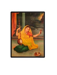 Meera bai Laminated Photo - 9x11 Inches, Divine Blessings for Home & Office and Temple Decoration