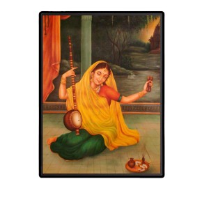Meera bai Laminated Photo - 9x11 Inches, Divine Blessings for Home & Office and Temple Decoration