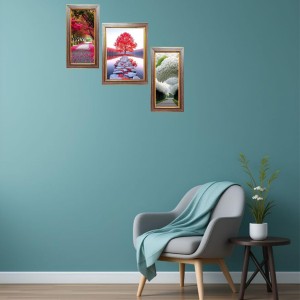 3-Pack A Glimpse of Eternity Photo Frames - 2 Pieces 10x17 Inch & 1 Piece 14x17 Inch - Rustic Wall Art for Home & Office Decor - Botanical Wall Hanging for Living Room, Bedroom, or Workspace