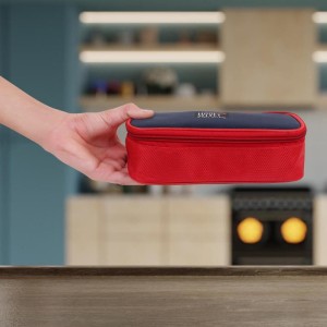 Steel Lunch Box, 2 Containers and Bag 2.6 X 4 in, 1Bag, 2 Containers