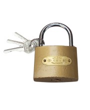 Brass Square Lock (KAIZING) with 3 Keys, Durable and Secure Lock for Home, Office, and Outdoor Use