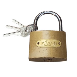 Brass Square Lock (KAIZING) with 3 Keys, Durable and Secure Lock for Home, Office, and Outdoor Use