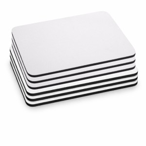 Mouse Pad, Blank White Sublimation Mouse Pad with Anti-Slip Natural Rubber Base, Smooth Surface for Office, Home & Gaming - Pack of 6