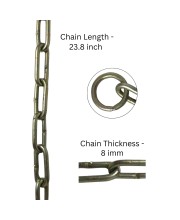 Iron Lock Golden Chain, 1.98 Feet/23.8 Inches | Multipurpose Security for Gates, Cycles, Bikes | Indoor & Outdoor Use | Heavy Duty for Protection and Home Use (1)