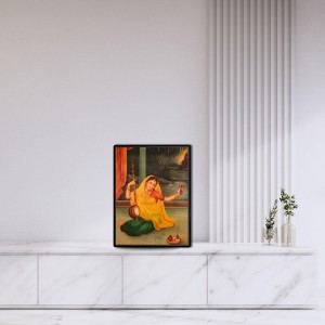 Meera bai Laminated Photo - 9x11 Inches, Divine Blessings for Home & Office and Temple Decoration