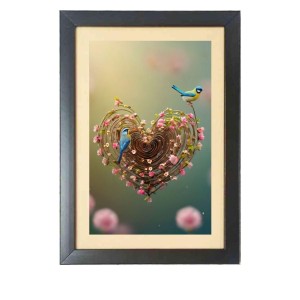 The beutiful birds Photo Frame Funny Animal and Bird Cartoon Art, Black color, 17x21 Inch The beutiful birds Photo Frame Funny Animal and Bird Cartoon Art, Black color, 17x21 Inch