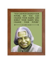 A P J Abdul Kalam & Famous Quote Brown Frame, 10x14InchesInspirational Wall Art for Office, Home DecorIdeal Spiritual Gift