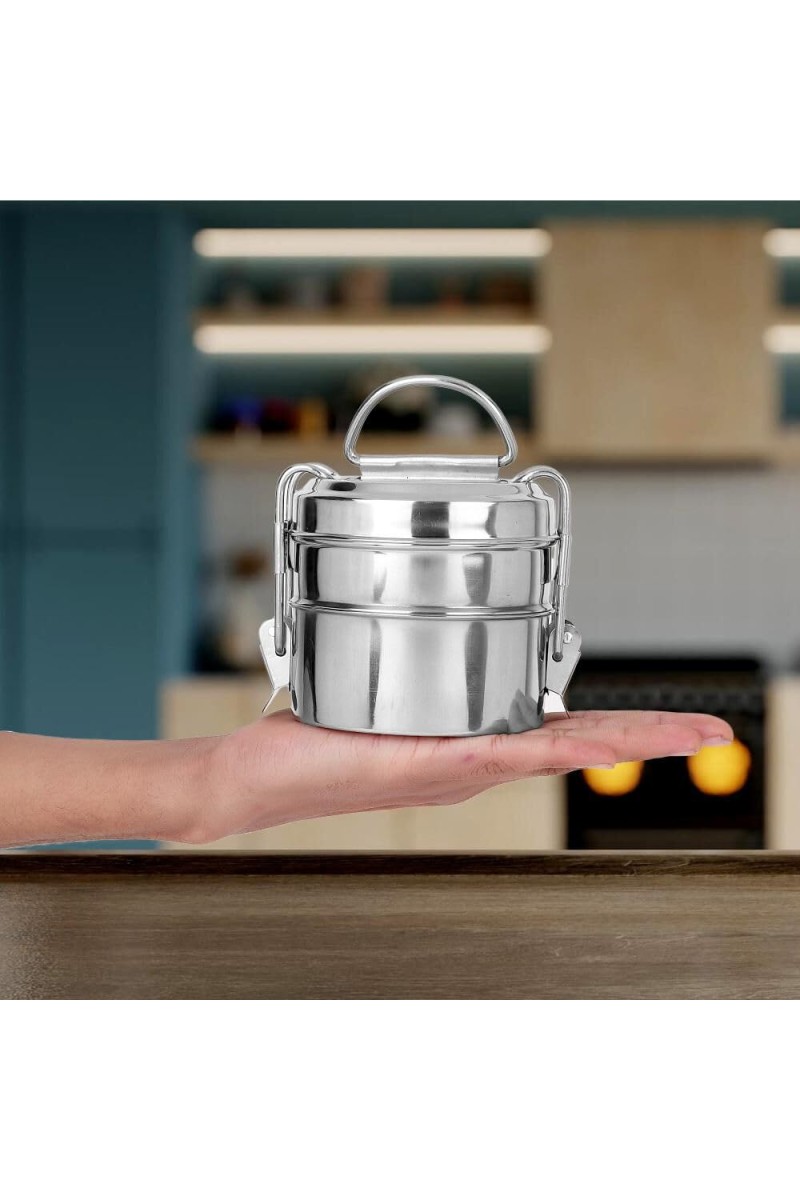 Stainless Steel Lunch Box, 1 0 X 10 cm (Pack of 2)
