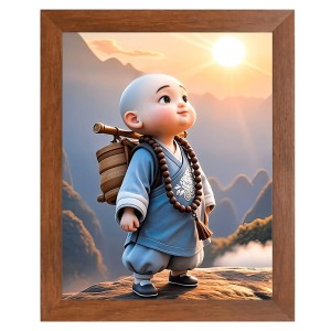 AI Funny cute monk boy Art Picture for Kids - 16x20 inches, Brown Color - Perfect Wall Decor for Children's Room AI Funny cute monk boy Art Picture for Kids - 16x20 inches, Brown Color - Perfect Wall Decor for Children's Room