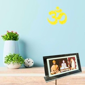 Acrylic Table Photo Frame with Sri Ramakrishna, Sarada Ma & Swami Vivekananda | Crystal Clear Religious Photo Stand for Home Temple, Office Desk & Gifting