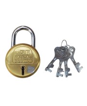 Hitech Sales Locks I HISTO NAU – TAL 6 Levers with 4 Keys I Durable and Secure Padlock for Main Door, Home, Office, and Outdoor | Brass Finish