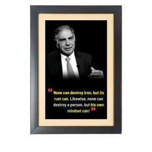 Sri Ratan Naval Tata & His Famous Quote Black Photo Frame, 11x15 Inches, Perfect for Office & Wall Decoration, Ideal Gift Sri Ratan Naval Tata & His Famous Quote Black Photo Frame, 11x15 Inches, Perfect for Office & Wall Decoration, Ideal Gift