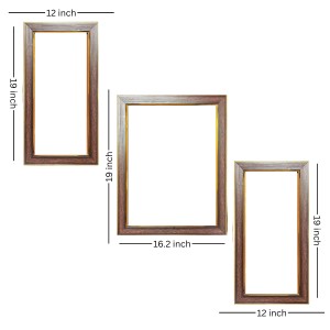 3-Pack A Glimpse of Eternity Photo Frames - 2 Pieces 12x19 Inch & 1 Piece 16x19 Inch - Rustic Wall Art for Home & Office Decor - Botanical Wall Hanging for Living Room, Bedroom, or Workspace