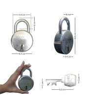 HiTechMart ZAINTO Thor 65mm 8 - Lever Heavy Duty Iron Padlock with Hardened Shackle and 3 Keys | High-Security Round Padlock for Home, Office, and Outdoor Use