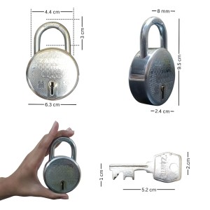 HiTechMart ZAINTO Thor 65mm 8 - Lever Heavy Duty Iron Padlock with Hardened Shackle and 3 Keys | High-Security Round Padlock for Home, Office, and Outdoor Use