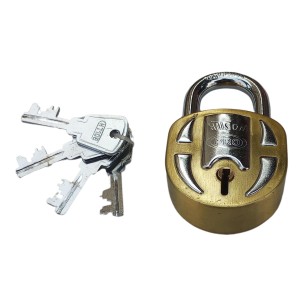 Hitech Sales Hardened Steel Padlock(HIT-Son Pro) Brass Body, and 4 Precision-Cut Keys – Heavy-Duty Lock for Home, Office, and Outdoor Use