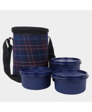 Steel Lunch Box, 3 Containers and 1 Bag 2.4 X 4.3 in (2), 3.4 X 4.3 in, 1Bag, 3 Containers