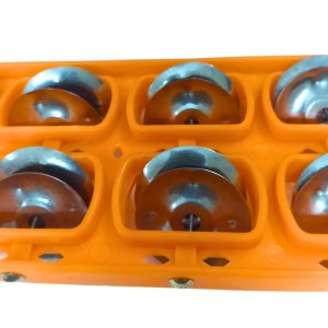 Khartal - Traditional Indian Hand Cymbals with Ergonomic Grip for Easy Playing, 10 Pair Set, Bright Orange Color
