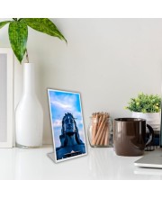 Car Desk/Table Top AdiyogiShiva Acrylic L-Style Photo Stand - 2.5x3.5 Inches, Compact And Stylish Spiritual Display (F6710)