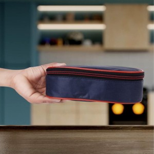 Steel Lunch Box, 2 Containers and Bag, 5 X 10 cm, 1Bag, 2 Containers